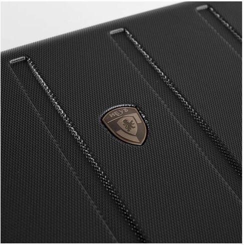 Heys SpinLite 21 بوصة خفيفة الوزن ومتينة وقابلة للتوسيع، نظام مقبض تلسكوبي بقفل مجمع TSA مع عجلات دوارة مزدوجة تحمل الأمتعة (أسود) in Kuwait