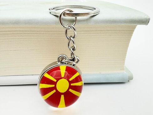 3 Pcs Macedonia Flag Key Chain,Cool Keychain for Car Keys, Stainless Steel Keyrings & Keychains,Used for Home Decoration, Jewelry Hanging Decorations. in Saudi Arabia