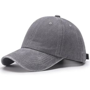 Washed Cotton Baseball Cap for Boys & Girls - Vintage Solid Color Adjustable Dad Hat (Ages 2-8) in Saudi Arabia
