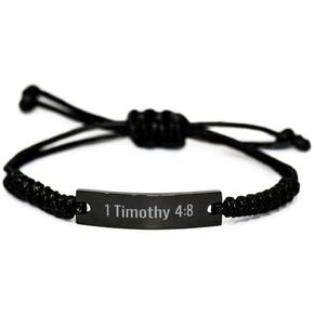 1 Timothy 4 8 Bracelet 1 Timothy 4:8 Gift Bible Verse Scripture Stainless Steel Bracelet in Kuwait