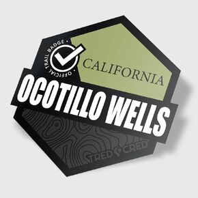 ملصق Ocotillo Wells Trail للطرق الوعرة - 3x3 بوصة - محمي من الأشعة فوق البنفسجية - مصنف للاستخدام الخارجي in Kuwait