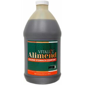 Vitalize Alimend - محلول لدعم قرحة المعدة والخيول، بديل البروبيوتيك والمكملات الهضمية للحصان، مكمل لزيادة وزن الحصان، 128 أونصة سائلة (3785 مل) in Kuwait