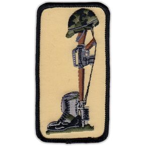 Motorcycle Jacket Embroidered Patch - Military Field Cross Marker - Vest, Cut, Leathers - 4" x 2" in Kuwait