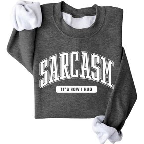 BEJUYOE سترة برسومات ساخرة إنها كيف أعانق للنساء سترة برسومات ساخرة مضحكة قميص غير رسمي بأكمام طويلة بلوفرات صوف in Kuwait