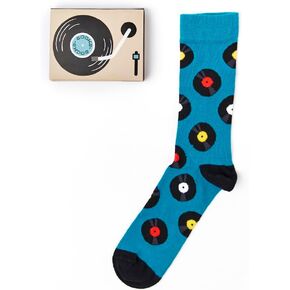 Retro Record Player Socks Gift | Urban Eccentric “Vinyl Socks" | 1 Pair Novelty Socks for Music Lovers | US Size Men’s 7–12 / Women’s 8.5–13.5 in Saudi Arabia