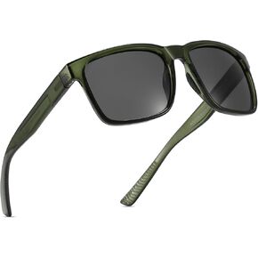 نظارات شمسية رياضية للرجال مستقطبة للحماية من الأشعة فوق البنفسجية بإطار TR90 مربع عصري كبير الحجم لقيادة الجولف وصيد الأسماك والجري in Kuwait