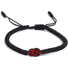 Vanski Handmade Braided Black/Red String Bracelet for Men Women Amulet Chinese Knot Lucky Bracelet in Kuwait
