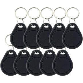 10pcs IC Tags NFC 13.56MHz Keychain NFC Key Fob Black NFC Fob NFC Readable Writable Encryptable Card Commercial Access Cards 1K Memory in Saudi Arabia