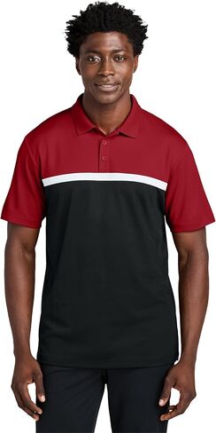 SPORT-TEK Unisex UV Micropique Colorblock Polo | Casual Short Sleeve Collared Shirt for Men & Women, Summer Top with UPF 50 in Saudi Arabia