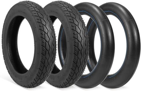 مجموعة الإطارات والأنابيب الداخلية مقاس 12.5x2.25، مجموعتان 12 1/2 × 2 1/4 الأنبوب الداخلي والإطارات المتوافقة مع سكوتر كهربائي Razor Pocket Mod، Currie، Schwinn، GT، IZIP، eZip in Kuwait