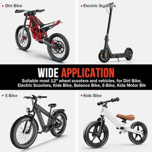 مجموعة الإطارات والأنابيب الداخلية مقاس 12.5x2.25، مجموعتان 12 1/2 × 2 1/4 الأنبوب الداخلي والإطارات المتوافقة مع سكوتر كهربائي Razor Pocket Mod، Currie، Schwinn، GT، IZIP، eZip in Kuwait