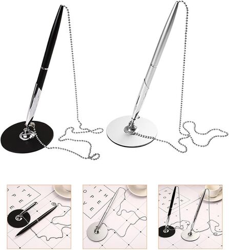 مجموعة أقلام حبر جاف للأعمال مكونة من قطعتين مع سلسلة أقلام كتابة مكتبية ثابتة للاستخدام في اجتماعات بنك الفندق in Kuwait