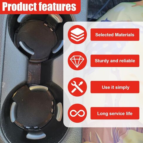 YoRise Car Cup Holder Expander, Automotive Drink Holder Adapter with Adaptive Clamping Arm, Universal Vehicle Cupholder Expander Accessories for Fixing Water Cups, Drinks (2PCS) in Saudi Arabia