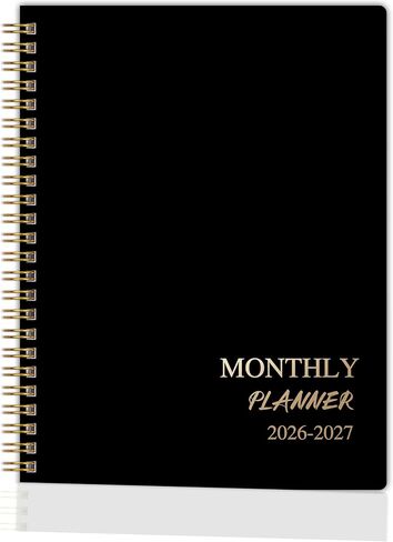2026-2027 Monthly Planner - Jan.2026 - Dec. 2027, 2 Year Calendar 2026-2027 Monthly Planner, 7.5" x 10", 24 Months Calendar Planner with Note Pages, Twin-wire Binding, for Office, School Home Planning - Black in Saudi Arabia