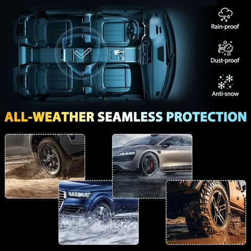 Floor Mats for Toyota RAV4 2006 2007 2008 2009 2010 2011 2012 Custom Fit 1st & 2nd Row Mats & Cargo Liner for RAV4 All Weather Protection TPE Car Mats Accessories Waterproof Anti-Slip in Saudi Arabia