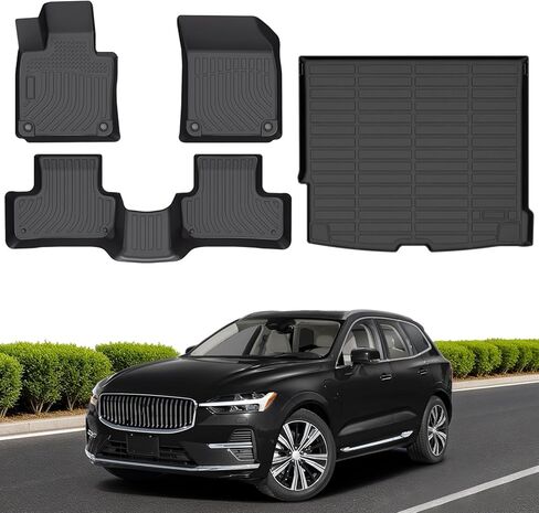 Floor Mats for Toyota RAV4 2006 2007 2008 2009 2010 2011 2012 Custom Fit 1st & 2nd Row Mats & Cargo Liner for RAV4 All Weather Protection TPE Car Mats Accessories Waterproof Anti-Slip in Saudi Arabia