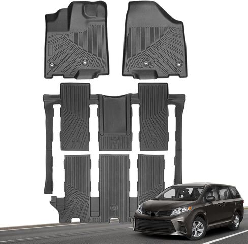 Floor Mats for Toyota RAV4 2006 2007 2008 2009 2010 2011 2012 Custom Fit 1st & 2nd Row Mats & Cargo Liner for RAV4 All Weather Protection TPE Car Mats Accessories Waterproof Anti-Slip in Saudi Arabia