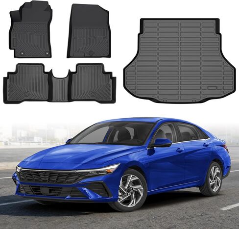 Floor Mats for Toyota RAV4 2006 2007 2008 2009 2010 2011 2012 Custom Fit 1st & 2nd Row Mats & Cargo Liner for RAV4 All Weather Protection TPE Car Mats Accessories Waterproof Anti-Slip in Saudi Arabia