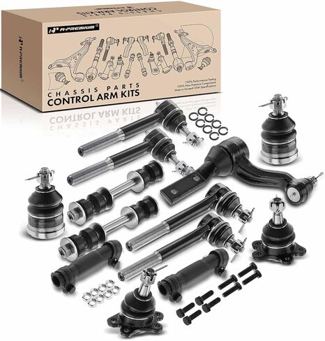 A-Premium Set of 13, Front Sway Bar Link, Upper & Lower Ball Joint, Inner & Outer Tie Rod End, Compatible with Chevrolet & GMC - C1500 1988-1992, C1500 Suburban 1992, C2500 1988-1992 in Saudi Arabia