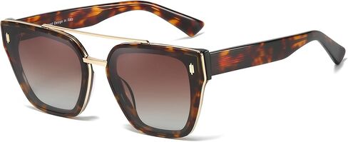 Myiaur Premium Acetate Sunglasses for Women Men, UV400 Protection & Polarized Anti Glare, Fashion Retro Square Frame in Saudi Arabia