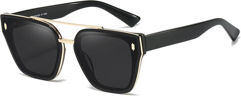 Myiaur Premium Acetate Sunglasses for Women Men, UV400 Protection & Polarized Anti Glare, Fashion Retro Square Frame in Saudi Arabia