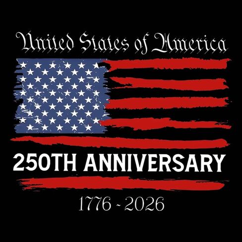 1776-2026 250th Anniversary of The Independence of USA Sticker, American Flag Patriotic Vinyl Sticker, Bumper Decal for Car, Windows, Refrigerator (#Red B, S) in Saudi Arabia