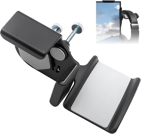 حامل شاشة لسماعات الرأس وسماعات الرأس، حامل سماعة الرأس للشاشة، حامل لسماعات الرأس وسماعات الرأس (حامل من الدرجة الممتازة يوفر مساحة المكتب ويحمي سماعات الرأس، أسود) in Kuwait