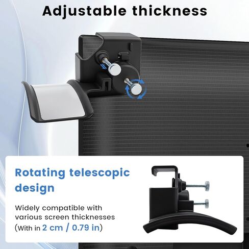 حامل شاشة لسماعات الرأس وسماعات الرأس، حامل سماعة الرأس للشاشة، حامل لسماعات الرأس وسماعات الرأس (حامل من الدرجة الممتازة يوفر مساحة المكتب ويحمي سماعات الرأس، أسود) in Kuwait