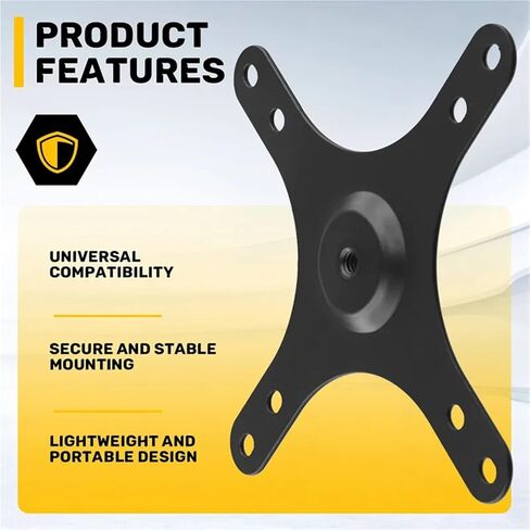 شاشة محمولة تصاعد قوس لوحة VESA 1/4 بوصة ثقب المسمار إلى 100X100 مللي متر 75X75 مللي متر ، M4 المسمار مجموعة جدار جبل حامل in Kuwait