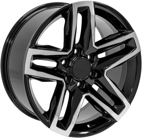 OE Wheels CV34 20 Inch Rims and Tires Fit Silverado 1500 Trail Boss Style 6x139.7 20x9 Gloss Black Machined - Hollander 5911 - TS-37 AT 275/55-20 (Set of 4) in Saudi Arabia