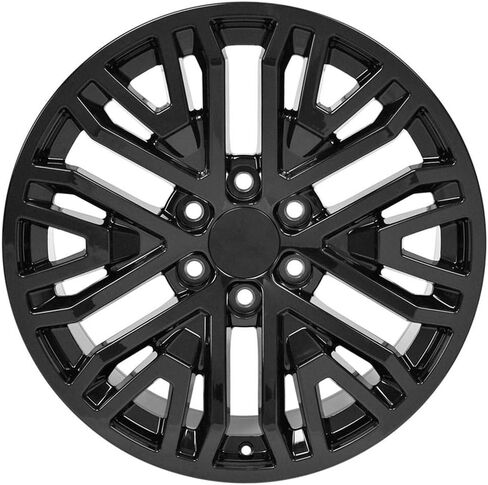 OE Wheels CV37 20 Inch Rims and Tires Fit Sierra 1500 Style 6x139.7 20x9 Gloss Black - Hollander 5906 - TS-37 AT 275/55-20 (Set of 4) in Saudi Arabia