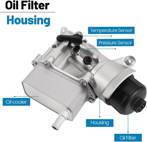 68624177AA Aluminum Engine Oil Cooler Oil Filter Housing Fits For 2014-2019 Ram 1500 3.0L Diesel Engine Replacement 68229403AA in Saudi Arabia