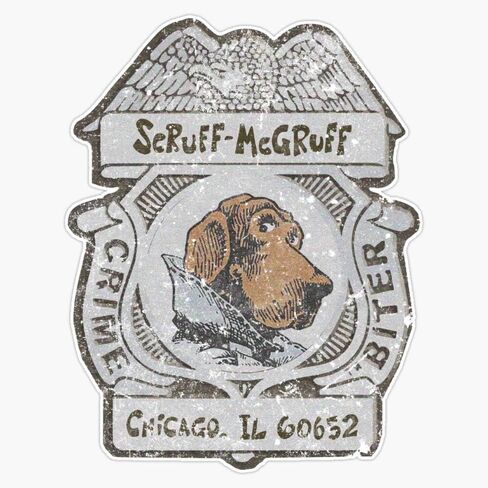 MAGNET Scruff Mcgruff - شيكاغو إلينوي 60652 ملصق مغناطيسي من الفينيل ملصق مغناطيسي مقاوم للماء للسيارة 5" in Saudi Arabia