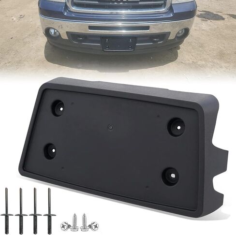 إطار لوحة الترخيص الأمامي لسيارة GMC Sierra 1500 2007-2013 لسيارة Sierra 2500HD 3500 HD 2007-2010 حامل لوحة ترخيص المصد الأمامي استبدال غطاء دعامة # 15781553 Partslink # GM1068125 in Saudi Arabia
