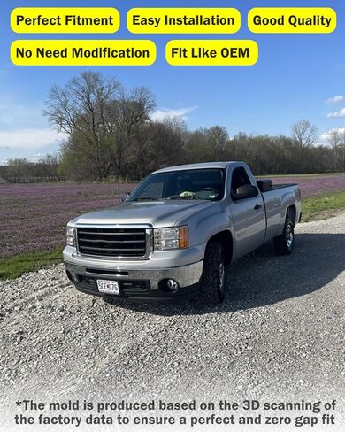 إطار لوحة الترخيص الأمامي لسيارة GMC Sierra 1500 2007-2013 لسيارة Sierra 2500HD 3500 HD 2007-2010 حامل لوحة ترخيص المصد الأمامي استبدال غطاء دعامة # 15781553 Partslink # GM1068125 in Saudi Arabia