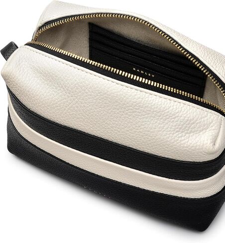 RADLEY London Bishops Lane - Stripe Women's Leather Small Ziptop Crossbody Bag, Black in Saudi Arabia