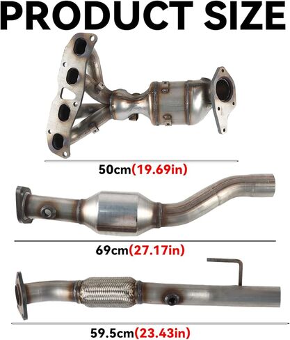 Front and Rear Catalytic Converter Compatible with Nissan Altima 2007-2012 2.5L, Exhaust Manifold Catalytic Convertor 643090 54782 40919 40800 641302 in Saudi Arabia