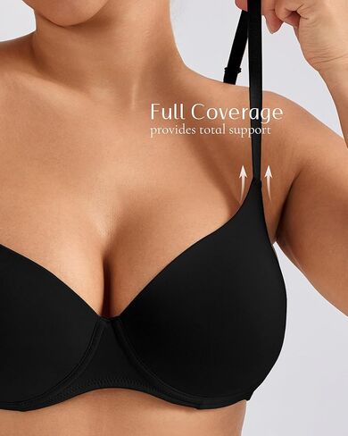 Push Up Bra Padded Demi T Shirt Bras Add 1 Cup Underwire Back Smoothing in Saudi Arabia