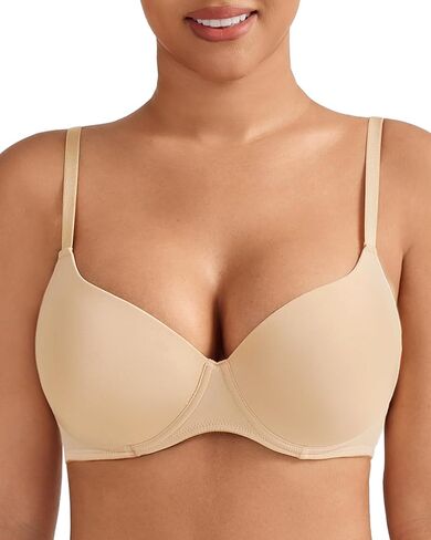 Push Up Bra Padded Demi T Shirt Bras Add 1 Cup Underwire Back Smoothing in Saudi Arabia