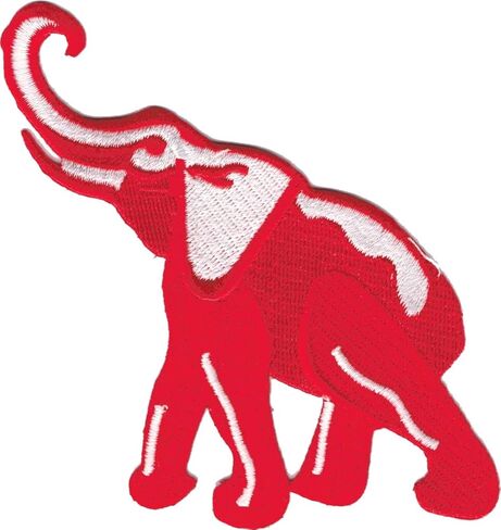 Delta Sigma/Σ Theta Elephant رقعة حديدية [أحمر - 4 بوصة T] - رقم التعريف #13550 in Saudi Arabia
