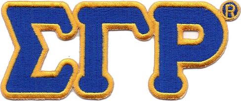 رقعة الحروف اليونانية المتصلة من Sigma Gamma Rho [أزرق - 4.875 بوصة عرض × 2 بوصة عمق] - ID#33801 in Saudi Arabia