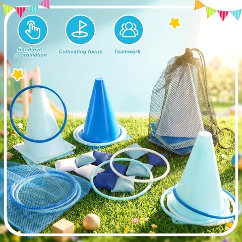 37 جهاز كمبيوتر شخصى 3 في 1 عيد الحب كرنفال حلقة إرم لعبة مجموعة لينة البلاستيك المخاريط أكياس الفول حلقة إرم لعبة مع حقيبة شبكية لاستحمام الطفل عيد ميلاد كرنفال الفصول الدراسية داخلي في الهواء الطلق ساحة اللوازم in Kuwait