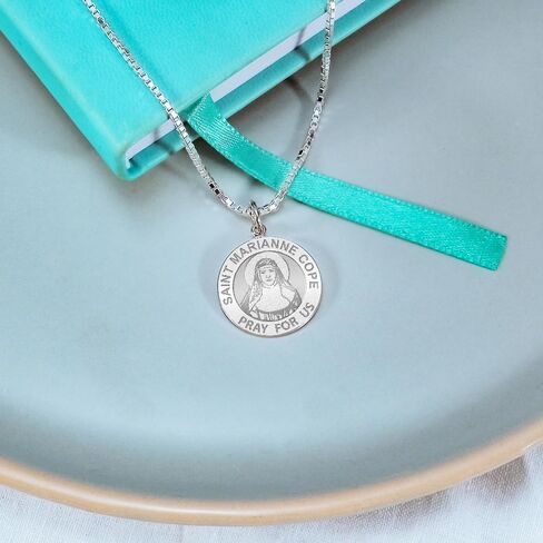 PicturesOnGold.com Saint Marianne Cope Religious Medal - 2/3 Inch Size of Dime, Sterling Silver in Saudi Arabia