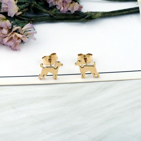 OKEYCH GoldenDoodle هدية العشاق الذهبي خربش تصميم وأقراط الذهب-en Doo-dle أمي مجوهرات الذهب-en Doo-dle Merch in Saudi Arabia