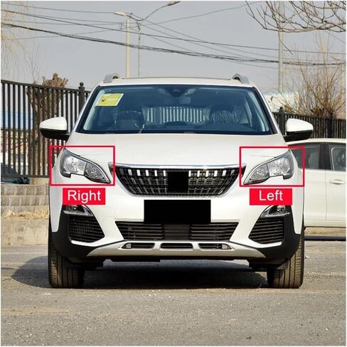 Auto Light Caps Compatible For Peugeot 4008 5008 2017 2018 2019 Car Headlight Cover Transparent Lampshade Lamp Case Glass Lens Shell(Right) in Saudi Arabia