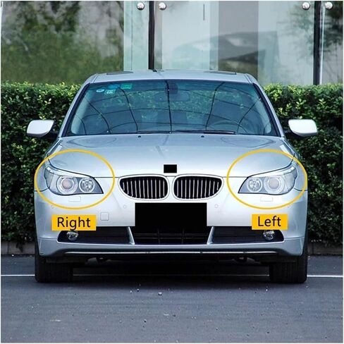 Car Headlamp Shade Headlight Clear Lens Shell Cover Compatible For BMW E60 E61 525I 530I 545I 550I 2004-2010 Replacement Accessories(Left and Right A) in Saudi Arabia