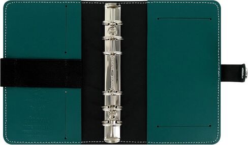Filofax The Original Organizer, Personal Size, Dark Aqua - Leather, Six Rings, Week-to-View Insert, Multilingual (C022382) in Saudi Arabia