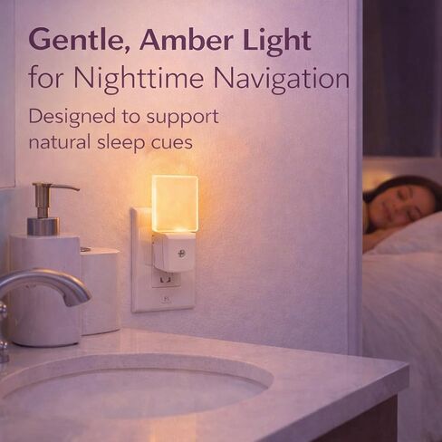ضوء ليلي، يتم توصيله بإضاءة ليلية على الحائط، الحمام، المدخل، غرفة النوم بدون لون أزرق، كهرمان تلقائي من الغسق إلى الفجر، مستشعر إضافي للإضاءة الليلية. 2 حزمة in Kuwait