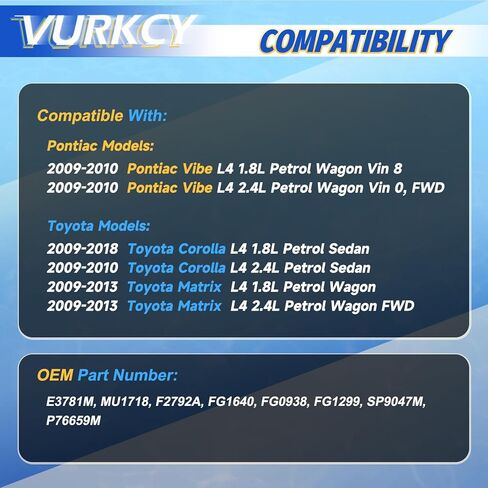 مجموعة وحدة مضخة الوقود الكهربائية متوافقة مع 2009-2018 Toyota Corolla، 2009-2013 Toyota Matrix، 2009-2010 Pontiac Vibe، L4 1.8L/ 2.4L، بديل OEM E8874M E3781M in Saudi Arabia