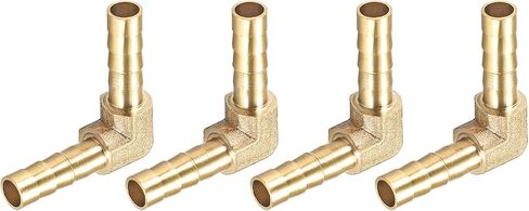 METALLIXITY L-shaped Brass Barb Fitting (8mm) 2pcs, Barb Connector Coupler - for Fuel Air Water Oil Gas in Saudi Arabia